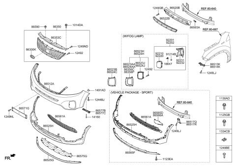 2014 Kia Sorento Screw-Tapping Diagram for 1249304167B