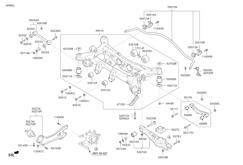 2013 Kia Sorento Bush-Rear Assist Arm Diagram for 552532W000