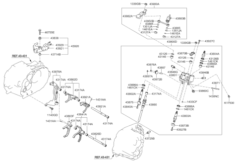 2012 Kia Optima Back Up Lamp Switch Assembly Diagram for 9386049600