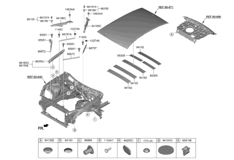 2020 Kia K900 Pad-Roof Diagram for 841763T000