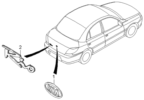 2000 Kia Rio Ornaments Diagram 1