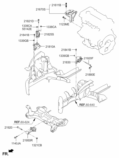 2014 Kia Rio Packing-Transmission Diagram for 218800U000