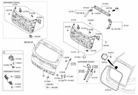 2020 Kia Sportage Gate Assembly-Power Tail Diagram for 81770D9100