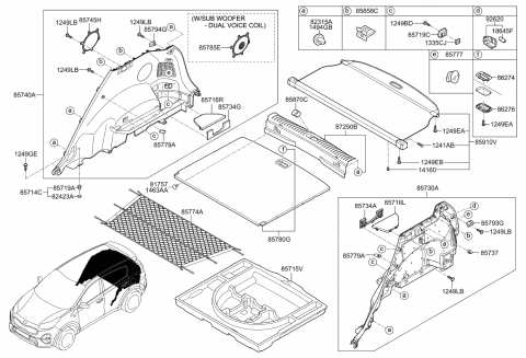 2021 Kia Sportage Net Assembly-Luggage Diagram for 85790D9200WK
