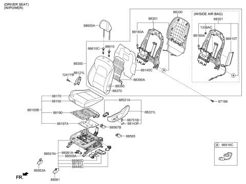 2021 Kia Sportage Track Assembly-LH Diagram for 88500D9021