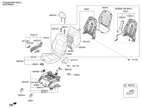 2021 Kia Sportage Cushion Assembly-Fr Seat Diagram for 88200D9NM0BGN
