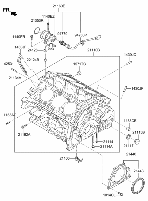 2022 Kia Stinger Cylinder Block Diagram 2