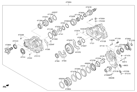 2022 Kia Stinger Transfer Assy Diagram 5