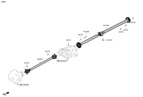 2022 Kia Stinger Propeller Shaft Diagram