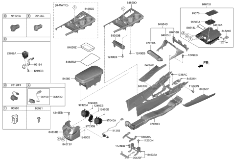 2023 Kia Stinger Bridge Assembly Diagram for 84615J5000