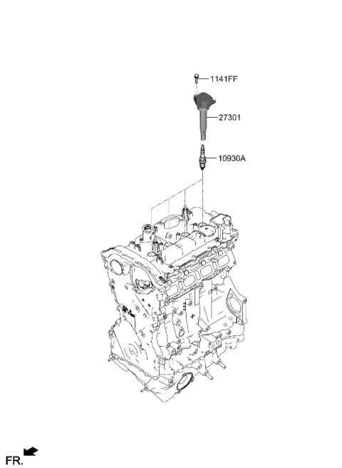 2022 Kia Stinger Spark Plug & Cable Diagram 1