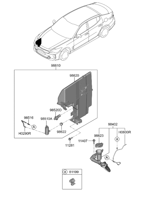 2022 Kia Stinger Windshield Washer Diagram