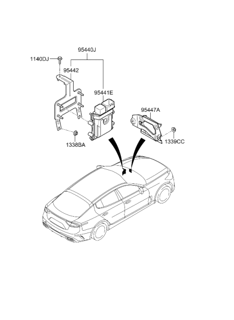 2022 Kia Stinger Transmission Control Unit Diagram