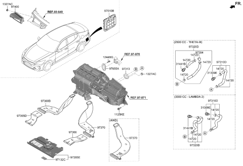 2022 Kia Stinger Hose Assembly-Water OUTL Diagram for 97312J5200