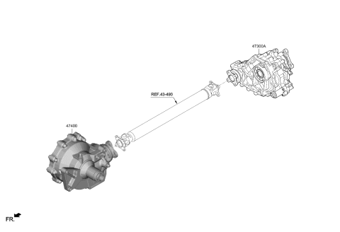 2022 Kia Stinger Transfer Assy Diagram 1