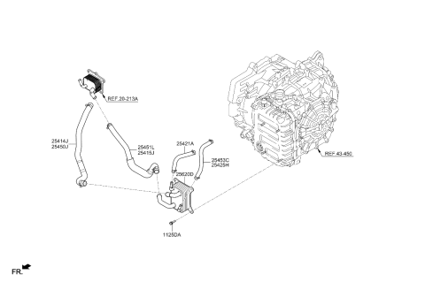 2021 Kia Sorento Hose Assembly-Lower Diagram for 254153D110