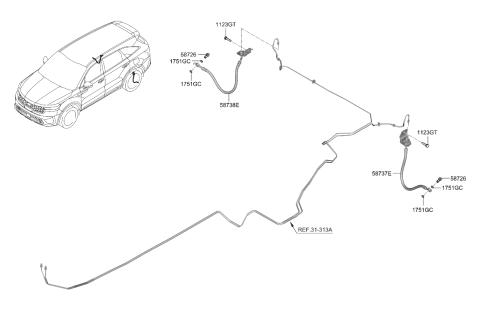 2023 Kia Sorento Brake Fluid Line Diagram 2