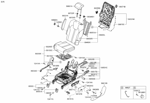 2021 Kia Sorento Lever Assembly-Rear Seat Diagram for 89016P2000WK