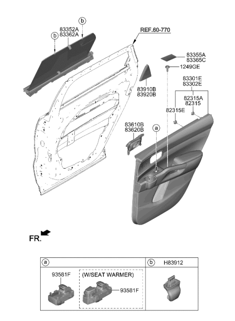 2023 Kia Sorento Panel Assembly-Rear Door Diagram for 83307P2000MQA
