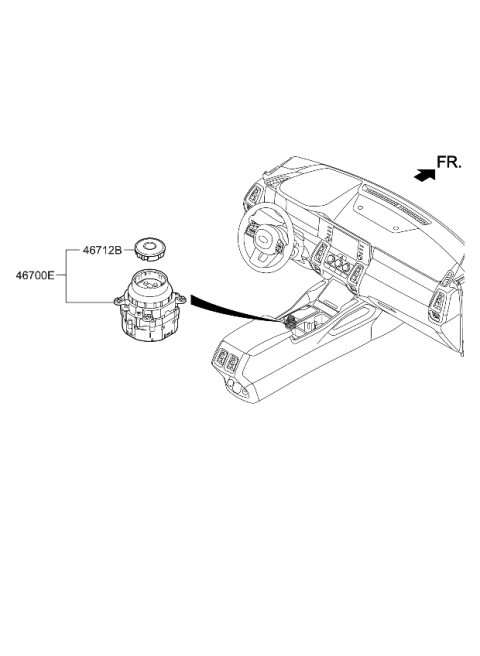 2021 Kia Sorento Shift Lever Control Diagram