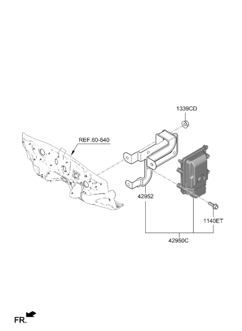 2021 Kia Sorento SBW Control Unit Assembly Diagram for 429503DMD0