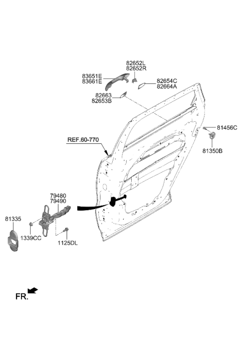 2021 Kia Sorento Checker Assembly-Rear Do Diagram for 77990P2000