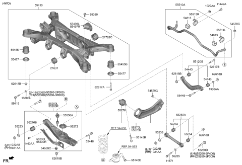 2021 Kia Sorento Rear Suspension Control Arm Diagram 2