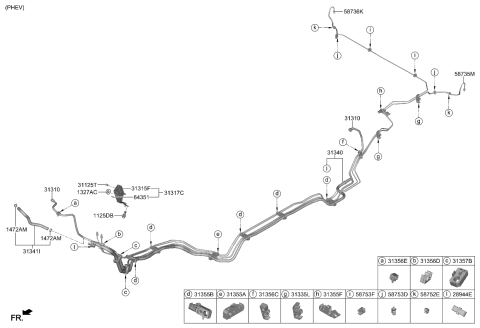 2021 Kia Sorento Holder-Fuel Tube Diagram for 31355P4000