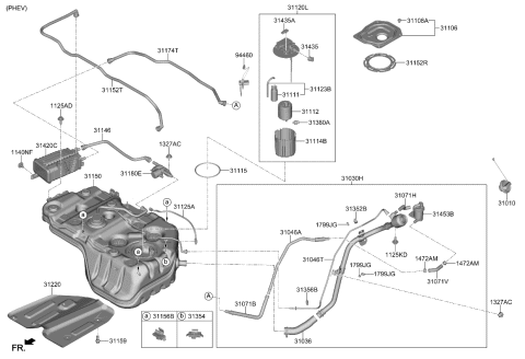 2023 Kia Sorento Pump Assy-Fuel Diagram for 31120P4200