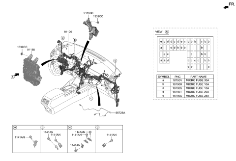 2023 Kia Sorento Wiring Assembly-Main Diagram for 91100P4282