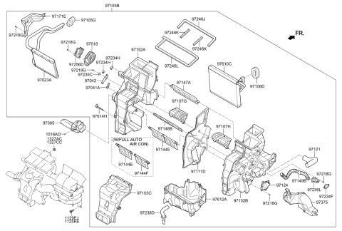 2014 Kia Sportage Case-Heater Blower R Diagram for 971353W200