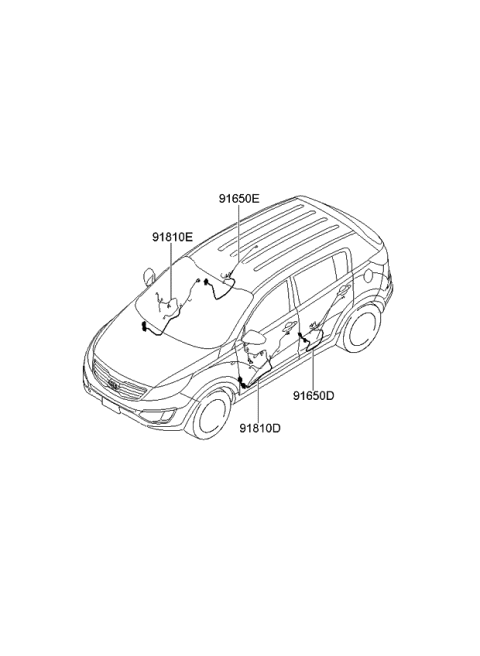 2015 Kia Sportage Wiring Assembly-Front Door(Pa Diagram for 916303W220