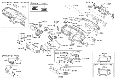 2013 Kia Optima Cover Assembly-Cooling C Diagram for 845434C00087