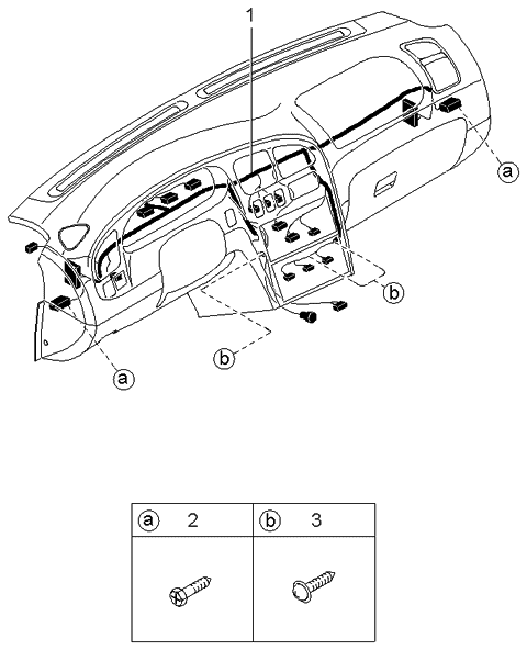 1998 Kia Sephia Dashboard Wiring Harnesses Diagram