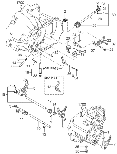 1999 Kia Sephia Change Control System Diagram 3