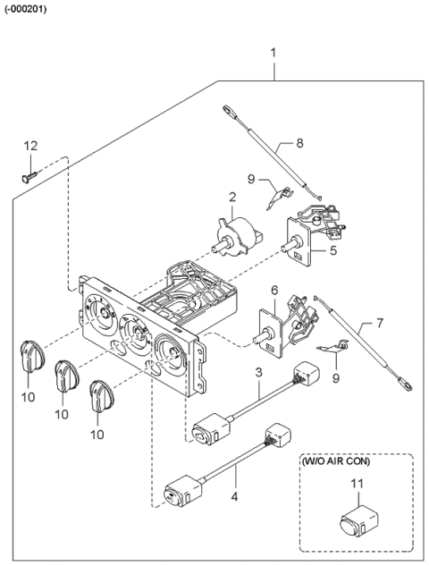 1998 Kia Sephia Heater Control Diagram 1