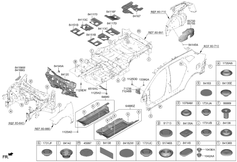 2024 Kia Sportage PAD-ANTI/VIB SPARE T Diagram for 84178P1000