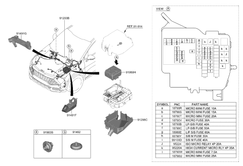 2024 Kia Sportage WIRING ASSY-FRT Diagram for 91201CH940