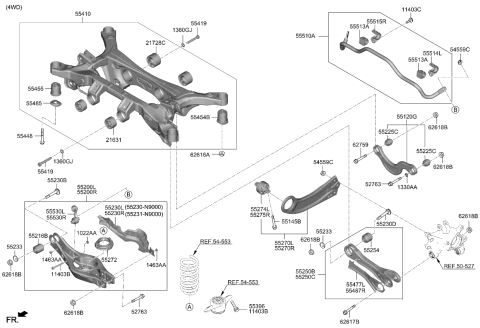2024 Kia Sportage ARM ASSY-RR ASSIST,R Diagram for 55251N9050
