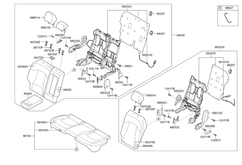 2023 Kia Sportage COVERING-RR SEAT BAC Diagram for 89460P1530FG5