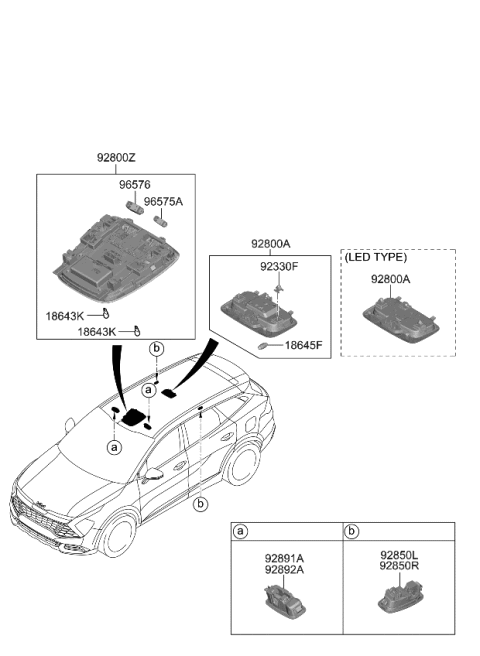 2023 Kia Sportage Room Lamp Diagram