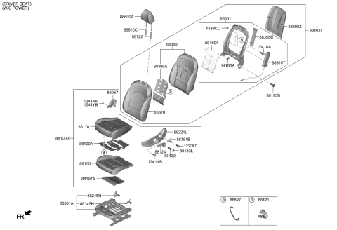 2021 Kia Forte Front Back Covering Assembly Diagram for 88360M7410B41