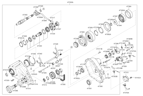 2006 Kia Sorento Gear-Speedometer Diagram for 4734549000
