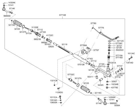 2007 Kia Sorento Tube Assembly-Feed RH Diagram for 577283E100