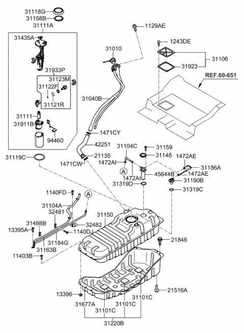 2006 Kia Sorento Fuel System Diagram 1