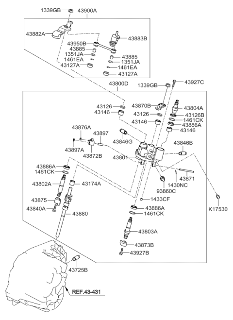 2011 Kia Sportage Arm-Control Diagram for 4380424701