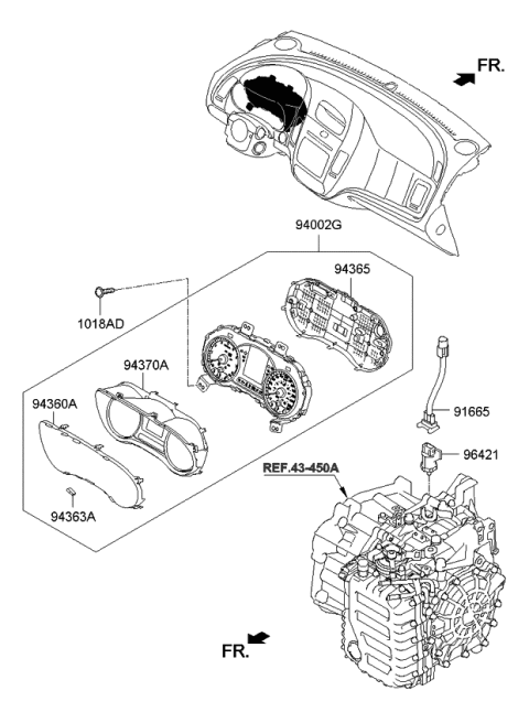2014 Kia Forte Koup Wiring Assembly-Speed Sensor Diagram for 964251J100