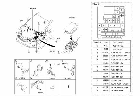 2014 Kia Forte Wiring Assembly-Front Diagram for 91205A7260