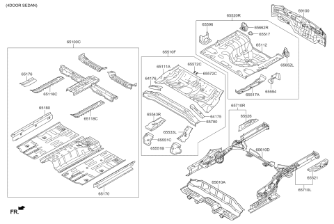 2016 Kia Forte Koup Bracket Assembly-Rear Towing Diagram for 65535A7000