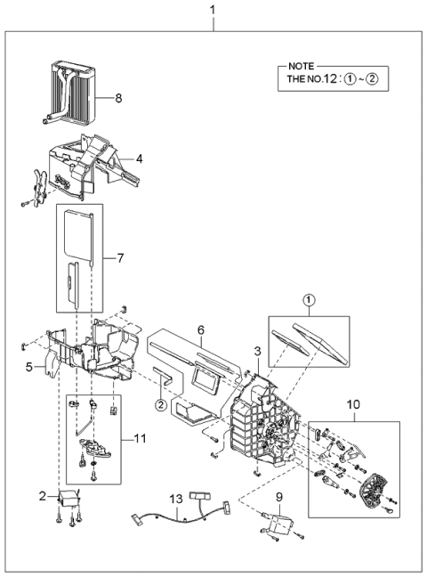 2001 Kia Spectra Heater Unit Diagram 2